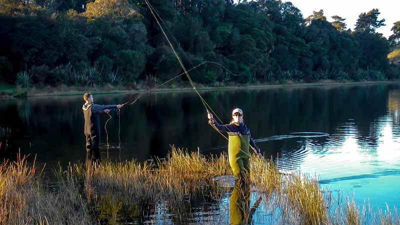 Join local fishing legend Dion for a full on day of trout fishing action in the beautiful waterways of Rotorua!